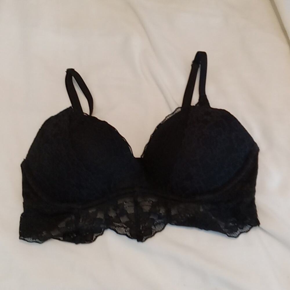Victoria Secrets Pink Women's S/P Black Lace Padded Bra. Sexy.